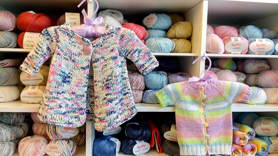 Strickbeispiel Babyjacke aus Baumwolle